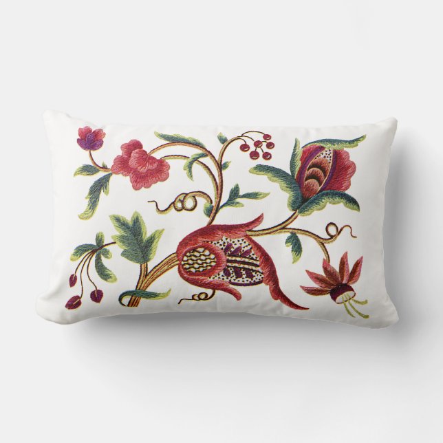 Cojín Lumbar Jacobean Embroidery Pillow (Anverso)