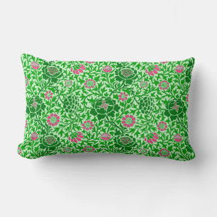 Cojín Lumbar Jacobean Floral, Emerald y Lime Green