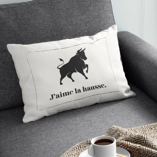 Cojín Lumbar J'aime la Hausse. El alza del mercado de valores