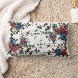 Cojín Lumbar Jardín Americano Rosas Patrióticas