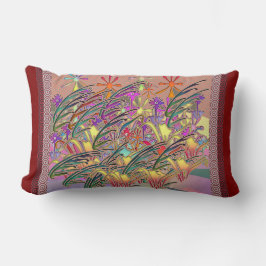 Cojín Lumbar Jardín de Flores Exóticas