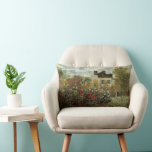 Cojín Lumbar Jardín de Monet en Argenteuil por Claude Monet<br><div class="desc">El Jardín del Artista en Argenteuil (1873), de Claude Monet, es un bonito cuadro artístico de naturaleza floral. Una casa de campo está en el fondo. Una pareja enamorada está paseando por un romántico jardín de primavera con rosas florecientes y otras flores. Sobre el artista: Claude Monet (1840-1926) fue fundador...</div>
