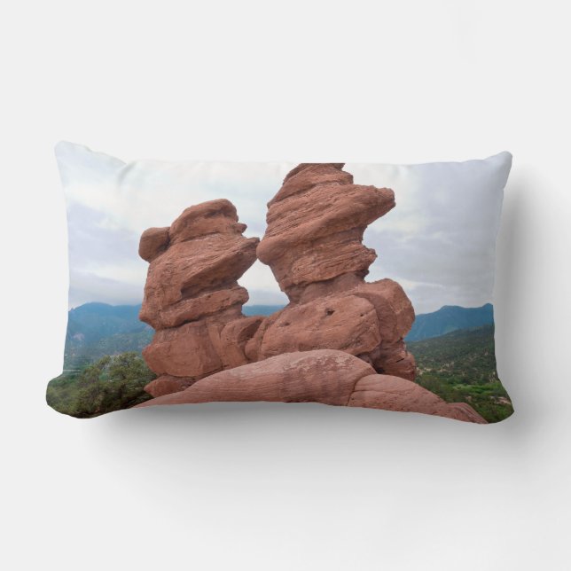 Cojín Lumbar Jardín del monumento de los dioses y montañas Lumb (Anverso)