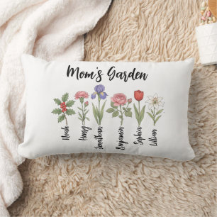 Cojín Lumbar Jardín Personalizado de Mamá Flores Personalizad