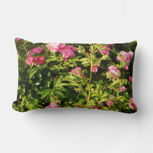 Cojín Lumbar Jardín rosa rosa - Rosario florido