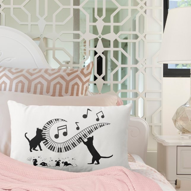 Cojín Lumbar Jazz Cats | Piano (Subido por el creador)