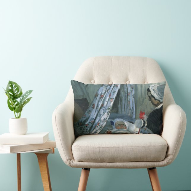 Cojín Lumbar Jean Monet en su cuna por Claude Monet (Silla)