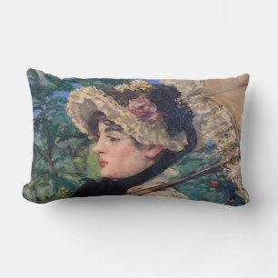 Cojín Lumbar Jeanne (Primavera)  Por Édouard Manet