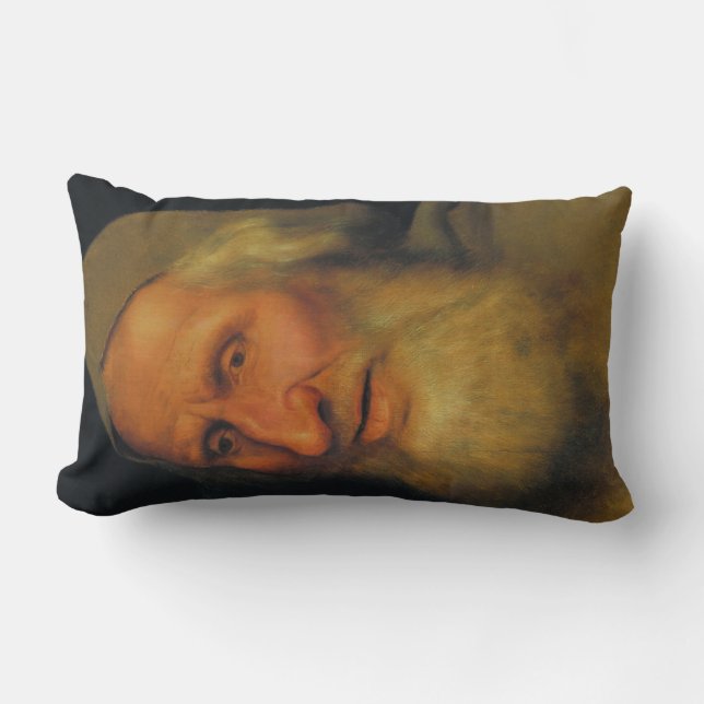 Cojín Lumbar Jefe de un anciano (por Quentin Metsys) (Anverso)