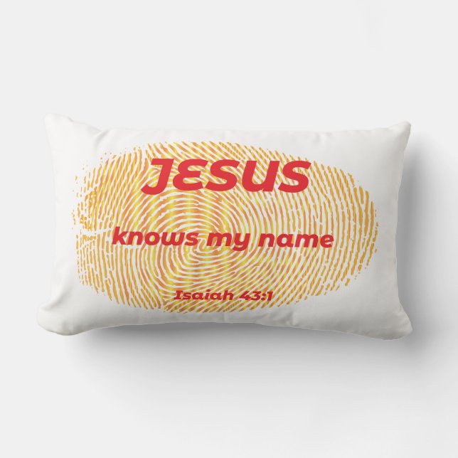 COJÍN LUMBAR JESUS CONOCE MI NOMBRE (Anverso)