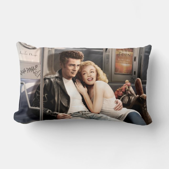 Cojín Lumbar Jinetes del subterráneo (Anverso)