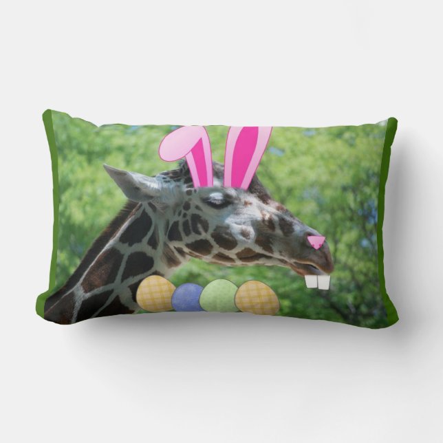 Cojín Lumbar Jirafa de Pascua (Anverso)