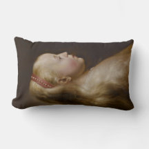 Joven Chica rubio (por Jan Lievens) Lumbar Pillow