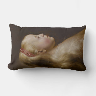 Cojín Lumbar Joven Chica rubio (por Jan Lievens) Lumbar Pillow