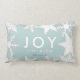 Cojín Lumbar JOY Frost Snowflakes Light Blue Navidades
