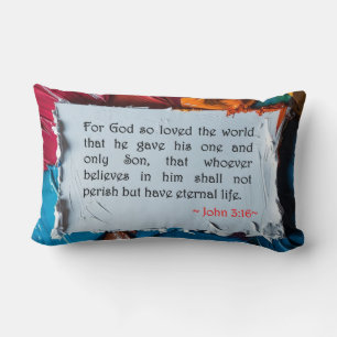 Cojín Lumbar Juan 3:16  