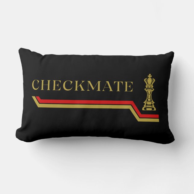 Cojín Lumbar jugador de ajedrez de jaque mate (Anverso)