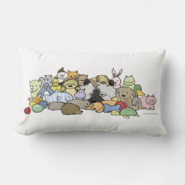 Cojín Lumbar Keeshond con los juguetes