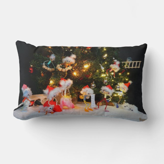 Cojín Lumbar Kerst zoekplaatje van de Fubby's. (Anverso)