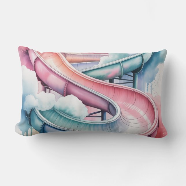 Cojín Lumbar Kids’ Birthday Waterslide Party Gift (Anverso)