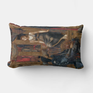 Cojín Lumbar King Cophetua y la niñera mendigo (de Burne-Jones)