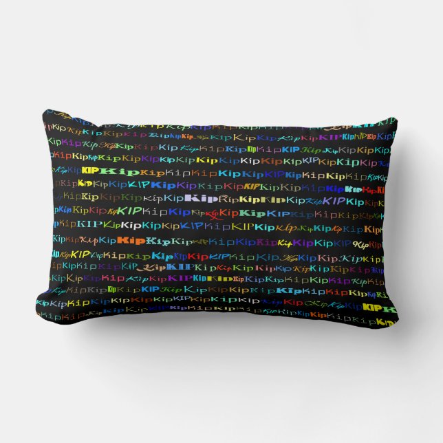 Cojín Lumbar Kip Text Design I Lumbar Pillow (Anverso)