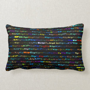 Cojín Lumbar Kip Text Design I Lumbar Pillow