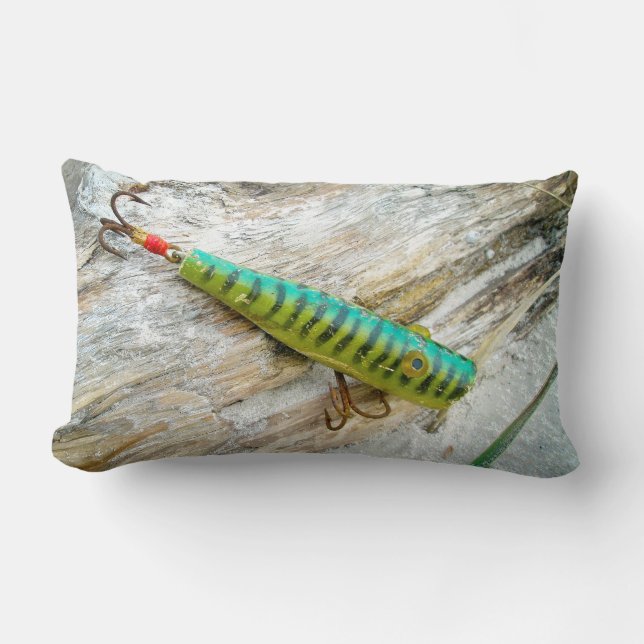 Cojín Lumbar L Cooper Goo Goo Ojos Alumnos de pesca de época (Anverso)