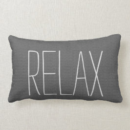 Cojín Lumbar La arpillera gris oscuro rústica moderna relaja la