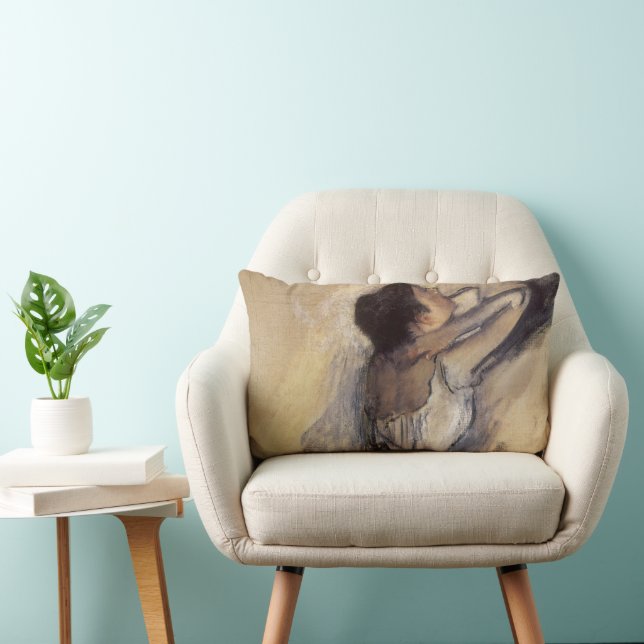 Cojín Lumbar La Bailarina de Edgar Degas, Arte Antiguo de Baila (Silla)