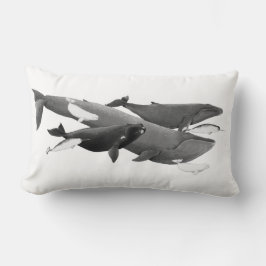 Cojín Lumbar La Ballena De Ilustracion De Ballenas