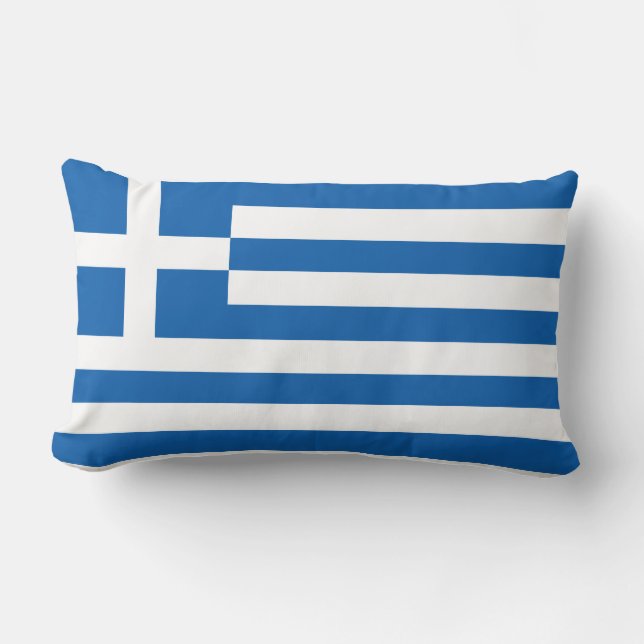 Cojín Lumbar La bandera de Grecia (Anverso)