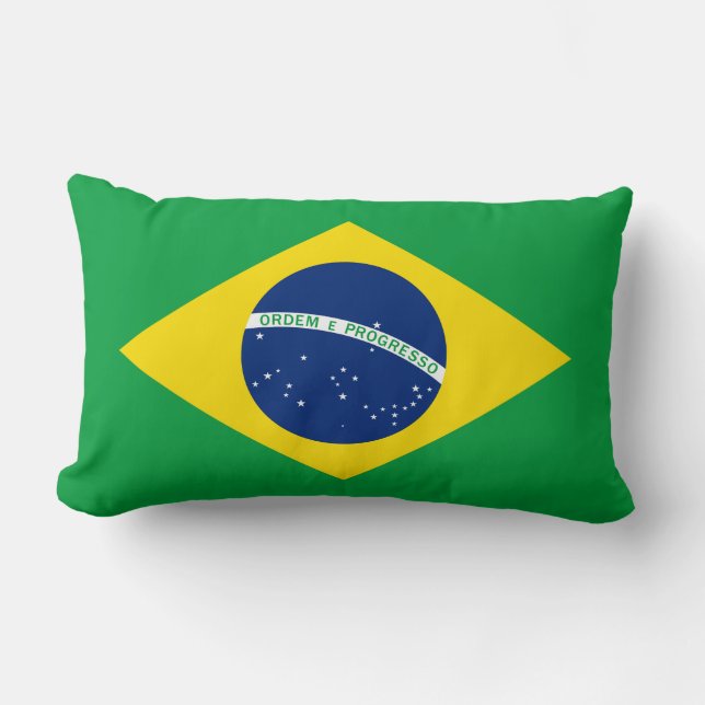 Cojín Lumbar La bandera del Brasil (Anverso)
