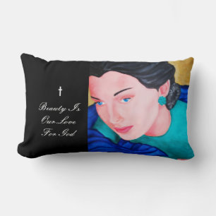 COJÍN LUMBAR LA BELLEZA ES NUESTRO AMOR POR DIOS