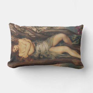 Cojín Lumbar La Dríada (Ninfa del Árbol) (por Evelyn De Morgan)