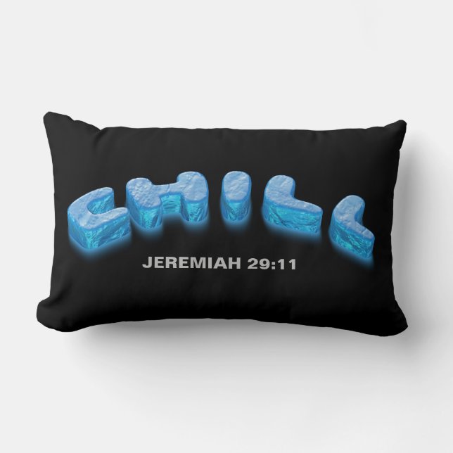 Cojín Lumbar La fe cristiana enfría la tranquilidad y la espera (Anverso)