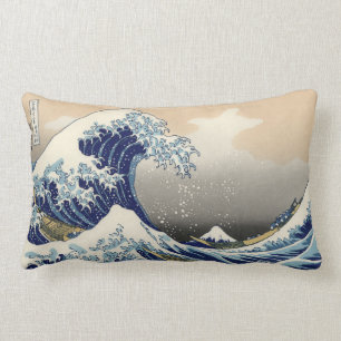 Cojín Lumbar La Gran Ola frente a Kanagawa Hokusai