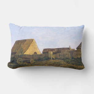 Cojín Lumbar La granja francesa por Charles-François Daubigny