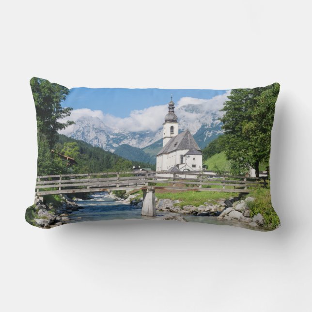 Cojín Lumbar La iglesia parroquial de Ramsau (Anverso)