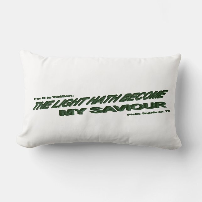 Cojín Lumbar La luz se convierte en mi salvador - verde (Anverso)