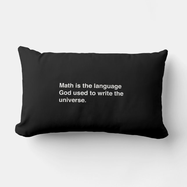 Cojín Lumbar La matemáticas es lengua de dioses (Anverso)