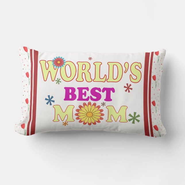 Cojín Lumbar La mejor mamá del mundo (Anverso)
