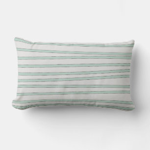 Cojín Lumbar La menta raya la raya rústica verde en colores pas