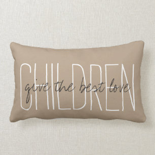Cojín Lumbar La MODA PILLOW_ " NIÑOS"… da el mejor amor. "
