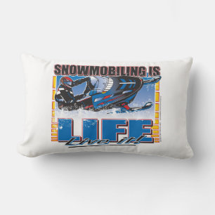 Cojín Lumbar La moto de nieve es vida viva