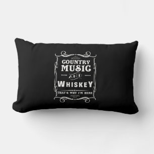 Cojín Lumbar La música country y Whiskey por eso estoy aquí