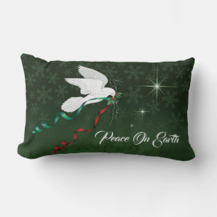 Cojín Lumbar La paloma blanca difunde la paz en la tierra