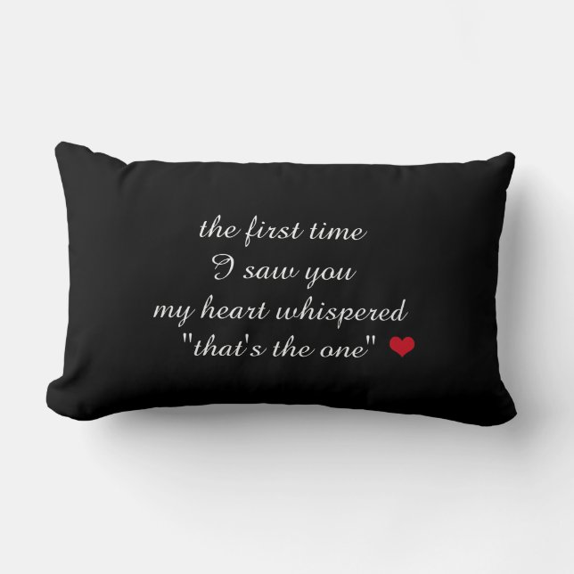 Cojín Lumbar La Primera Vez Que Te Vi. (Anverso)