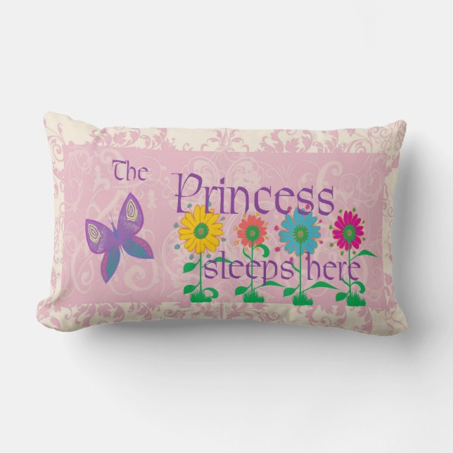 Cojín Lumbar La princesa Sleeps Here Pillow (Anverso)
