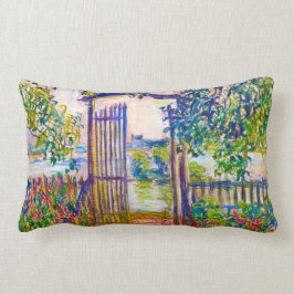 Cojín Lumbar La puerta de jardín en Vetheuil Claude Monet
